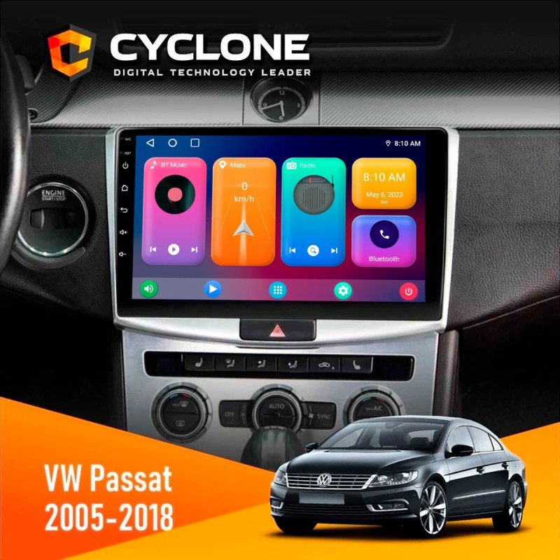 Штатна магнітола VW Passat (B6, B7) 2005-2014, CC 2012-2018 Cyclone C10-001 2x32 CPL