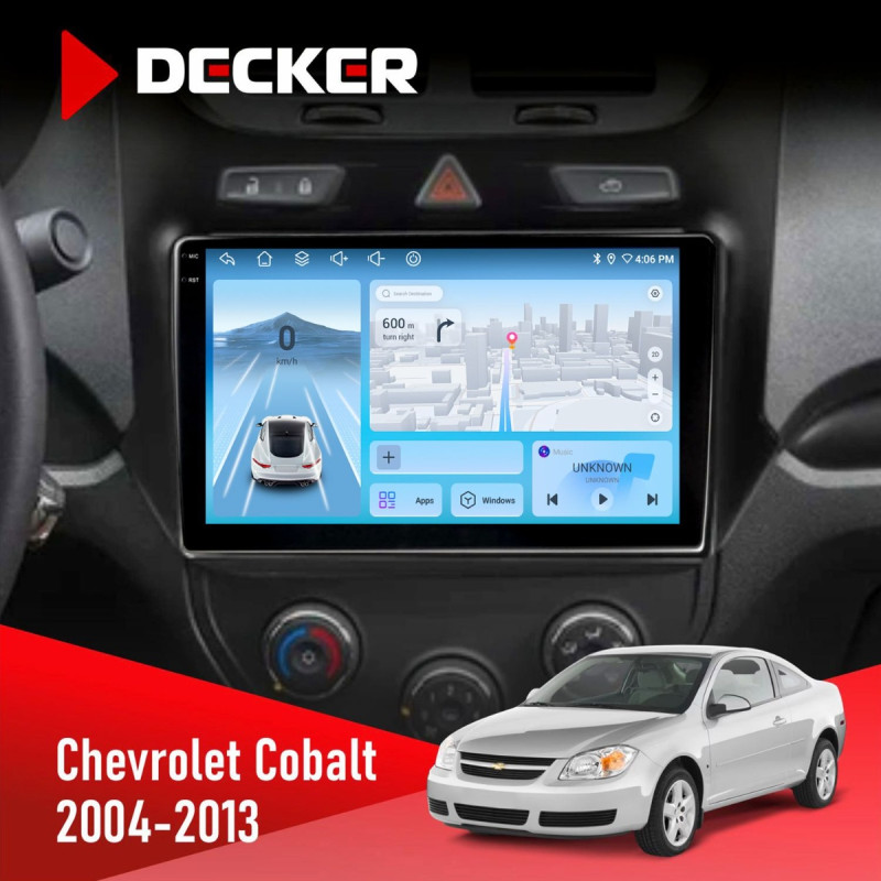 Штатна магнітола Chevrolet Cobalt 2004-2013 Decker D9-010 6x128, DSP, 4G, 2K