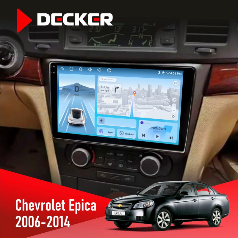Штатна магнітола Chevrolet Epica 2006-2014 Decker D9-010 6x128, DSP, 4G, 2K