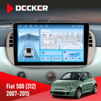Штатна магнітола Fiat 500 (312) 2007-2015 Decker D9-010 6x128, DSP, 4G, 2K