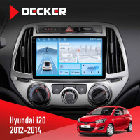 Штатна магнітола Hyundai i20 2012-2014 Decker D9-010 6x128, DSP, 4G, 2K