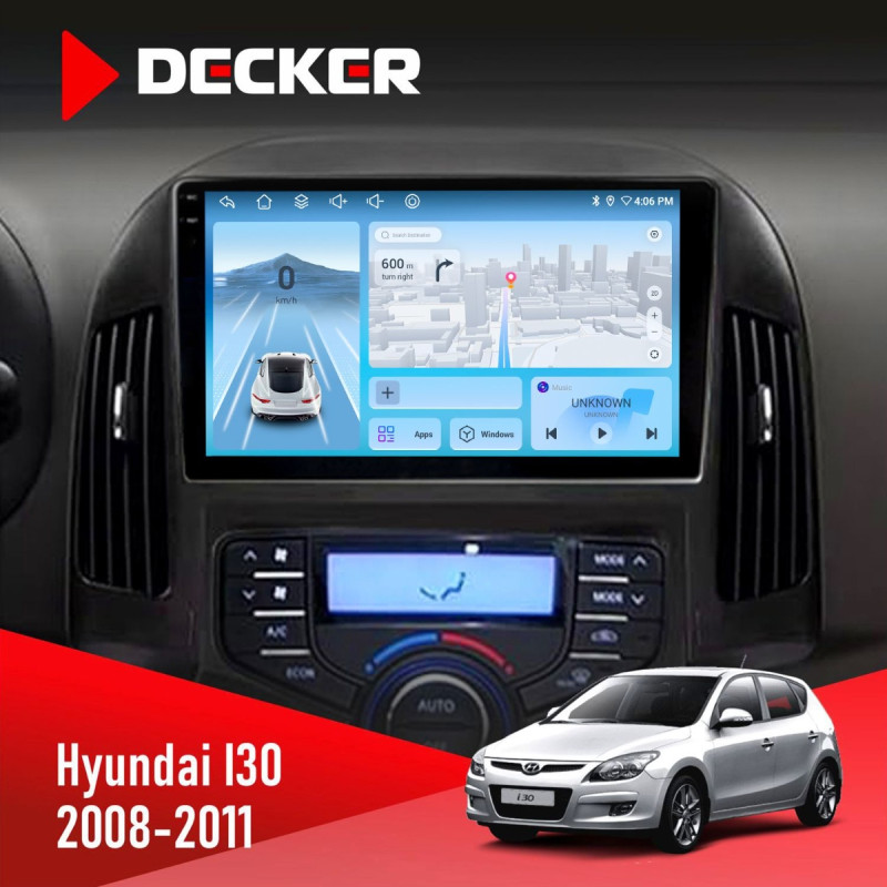 Штатна магнітола Hyundai i30 (FD) 2008-2011 Climate Decker D9-010 6x128, DSP, 4G, 2K