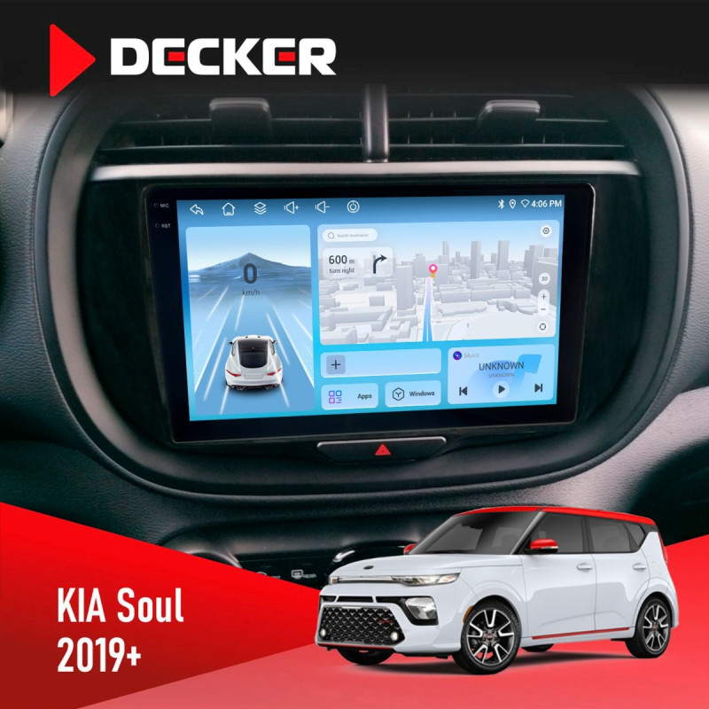 Штатна магнітола KIA Soul 2019+ Decker D9-010 6x128, DSP, 4G, 2K