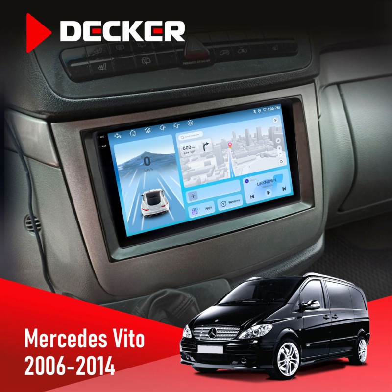 Штатна магнітола Mercedes-Benz Vito (W639), Viano (W639) 2006-2014 Decker D9-010 6x128, DSP, 4G, 2K