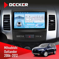 Штатна магнітола Mitsubishi Outlander XL 2006-2012 Decker D9-010 6x128, DSP, 4G, 2K