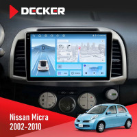 Штатна магнітола Nissan Micra 2002-2010 Decker D9-010 6x128, DSP, 4G, 2K