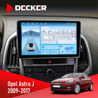 Штатна магнітола Opel Astra j 2009-2017 Decker D9-010 6x128, DSP, 4G, 2K