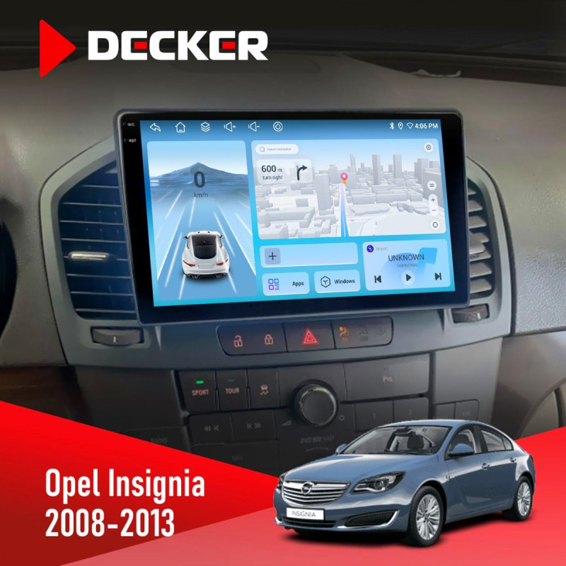 Штатна магнітола Opel Insignia 2008-2013 Decker D9-010 6x128, DSP, 4G, 2K
