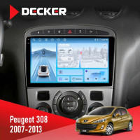 Штатна магнітола Peugeot 308 2007-2013 Black Decker D9-010 6x128, DSP, 4G, 2K