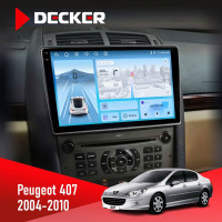 Штатна магнітола Peugeot 407 2004-2010 Decker D9-010 6x128, DSP, 4G, 2K