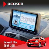 Штатна магнітола Renault Clio 2005-2014 Decker D9-010 6x128, DSP, 4G, 2K