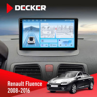 Штатна магнітола Renault Fluence 2009-2017 Decker D9-010 6x128, DSP, 4G, 2K