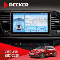 Штатна магнітола Seat Leon 2012-2020 Decker D9-010 6x128, DSP, 4G, 2K