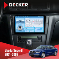 Штатна магнітола Skoda SuperB 2001-2008 Decker D9-010 6x128, DSP, 4G, 2K