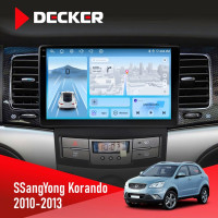 Штатна магнітола SsangYong Korando, Actyon 2010-2013 Decker D9-010 6x128, DSP, 4G, 2K