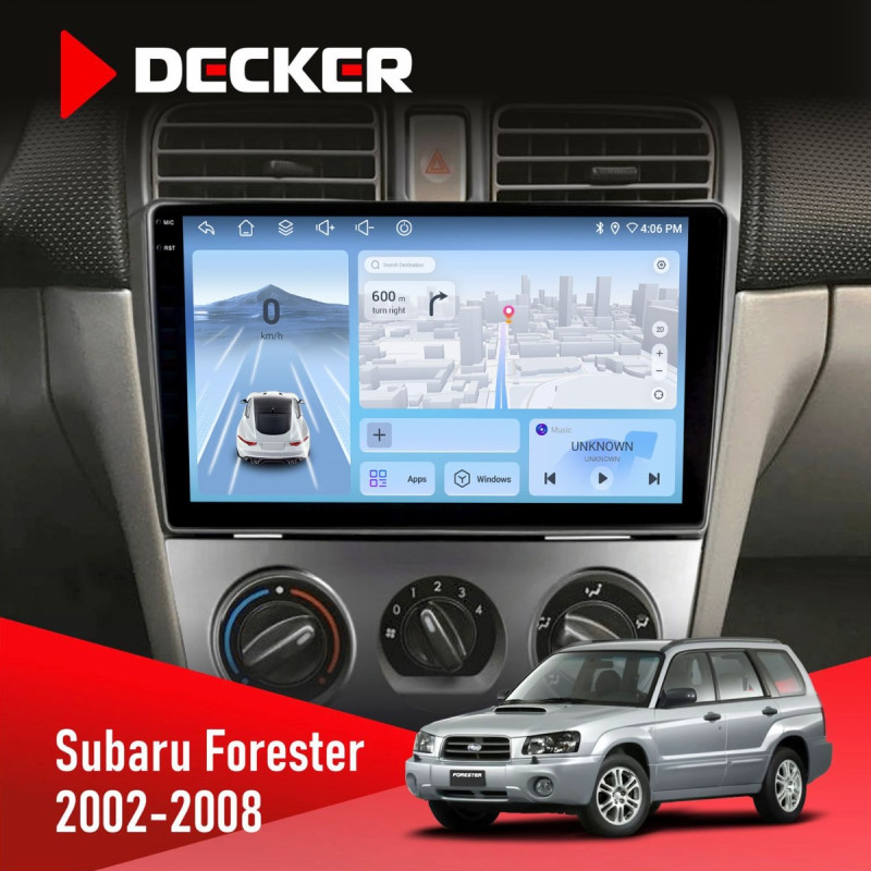 Штатна магнітола Subaru Forester 2002-2008 Decker D9-010 6x128, DSP, 4G, 2K