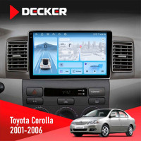 Штатна магнітола Toyota Corolla 2001-2006 Decker D9-010 6x128, DSP, 4G, 2K