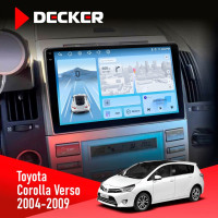 Штатна магнітола Toyota Corolla Verso 2004-2009 Decker D9-010 6x128, DSP, 4G, 2K