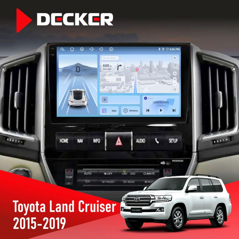 Штатна магнітола Toyota Land Cruiser (200) 2015-2019 Decker D9-010 6x128, DSP, 4G, 2K