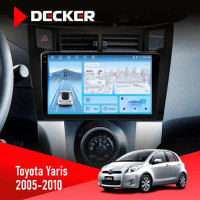 Штатна магнітола Toyota Yaris 2005-2010 Decker D9-010 6x128, DSP, 4G, 2K