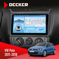 Штатна магнітола Volkswagen Polo 2011-2018 Decker D9-010 6x128, DSP, 4G, 2K