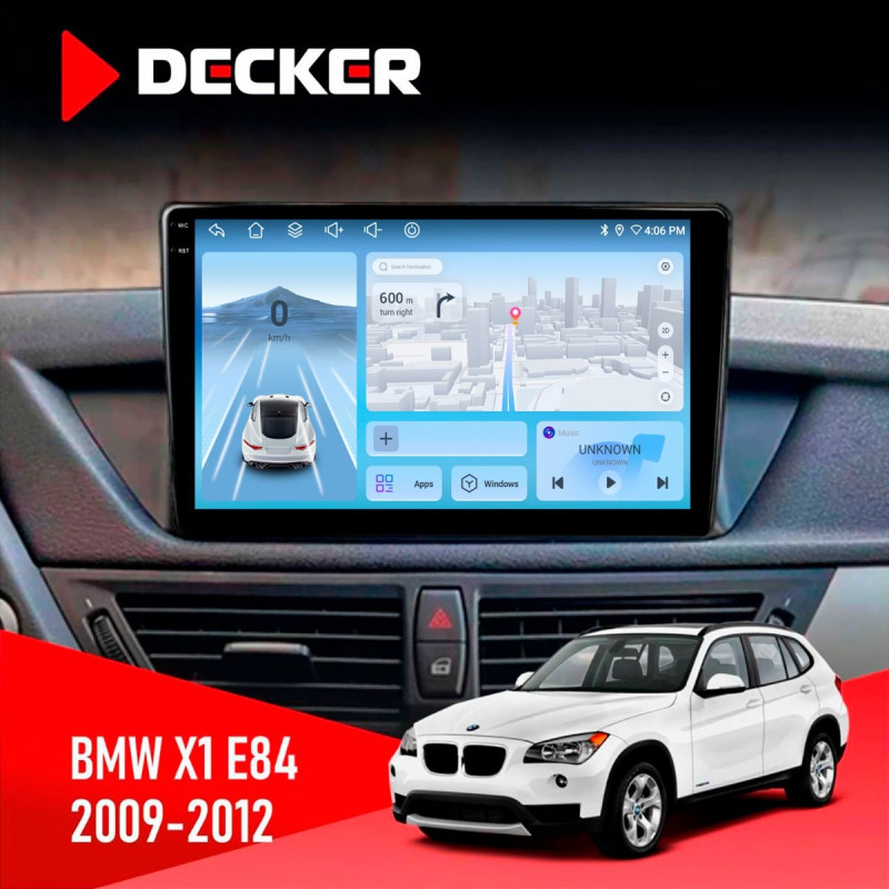 Штатна магнітола BMW X1 (E84) 2009-2012 Decker D10-010 6x128, DSP, 4G, 2K