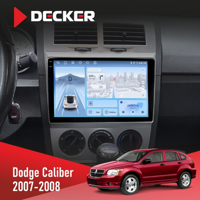Штатна магнітола Dodge Caliber 2007-2008 Decker D10-010 6x128, DSP, 4G, 2K
