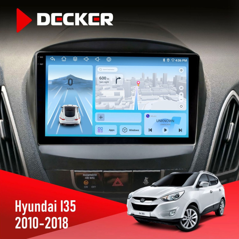 Штатна магнітола Hyundai ix35 2010-2018 Decker D10-010 6x128, DSP, 4G, 2K