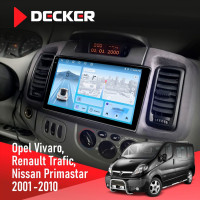 Штатна магнітола Renault Trafic 2001-2010 Decker D10-010 6x128, DSP, 4G, 2K