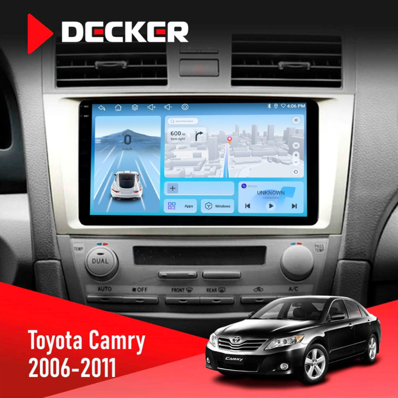 Штатна магнітола Toyota Camry 2006-2011 Climate AMP Decker D10-010 6x128 DSP 4G 2K
