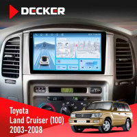 Штатна магнітола Toyota Land Cruiser (100) 2003-2008 Decker D10-010 6x128, DSP, 4G, 2K