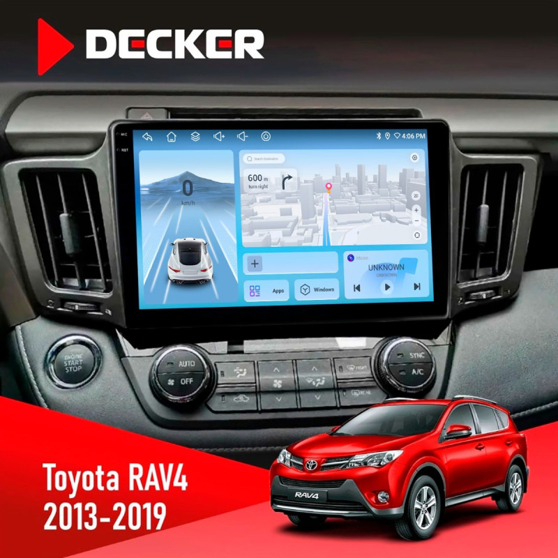 Штатна магнітола Toyota RAV4 2013-2019 Decker D10-010 6x128, DSP, 4G, 2K