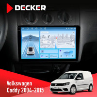 Штатна магнітола Volkswagen Caddy 2004-2015 Black Conditioner Decker D10-010 6x128, DSP, 4G, 2K