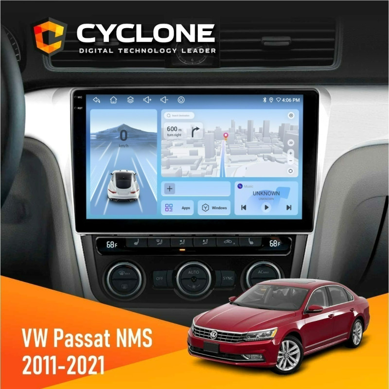 Штатна магнітола Volkswagen Passat NMS 2011-2021 Black Cyclone C10-012 4x64, DSP, 4G