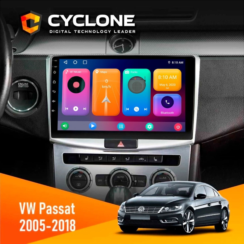 Штатна магнітола VW Passat (B6, B7) 2005-2014, CC 2012-2018 Black Cyclone C10-001 2x32 CPL