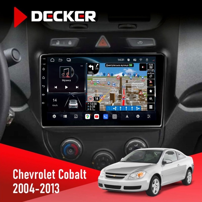 Штатна магнітола Chevrolet Cobalt 2004-2013 Decker D9-011 4x64, DSP, 4G, 360