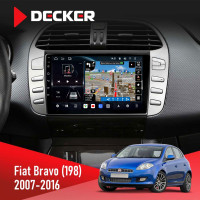 Штатна магнітола Fiat 500X (334) 2015+ Decker D9-011 4x64, DSP, 4G, 360