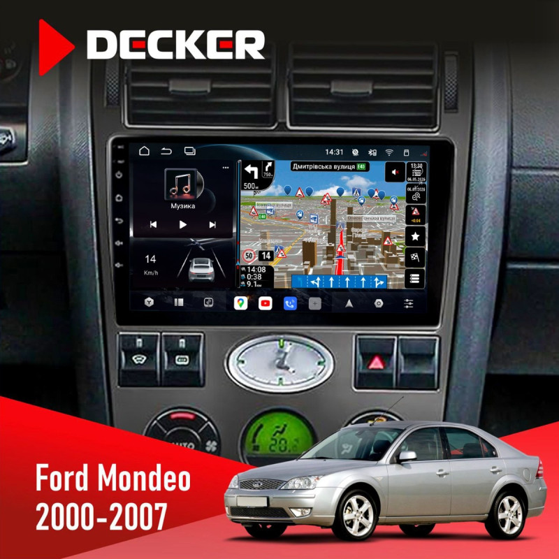 Штатна магнітола Ford Kuga 2013-2019 Decker D9-011 4x64, DSP, 4G, 360