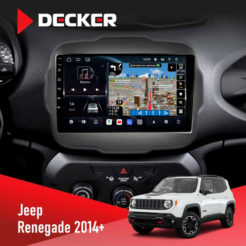 Штатна магнітола Jeep Grand Cherokee 1998-2005 Decker D9-011 4x64, DSP, 4G, 360