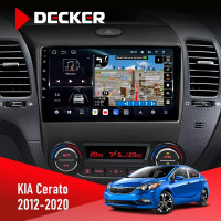 Штатна магнітола KIA Cerato 2006-2008 Conditioner Decker D9-011 4x64, DSP, 4G, 360