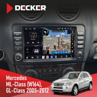 Штатна магнітола Mercedes-Benz ML-Class (W164) 2005-2011 Decker D9-011 4x64, DSP, 4G, 360