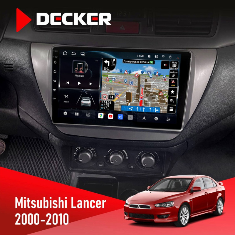 Штатна магнітола Mitsubishi L200 2019+ Decker D9-011 4x64, DSP, 4G, 360
