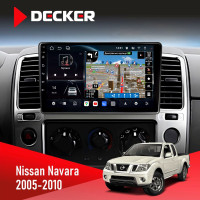 Штатна магнітола Nissan Navara (D40) 2005-2010 Decker D9-011 4x64, DSP, 4G, 360