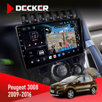 Штатна магнітола Peugeot (3008) 2009-2016 Decker D9-011 4x64, DSP, 4G, 360