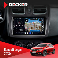 Штатна магнітола Renault Sandero, Logan 2012-2020 Decker D9-011 4x64, DSP, 4G, 360