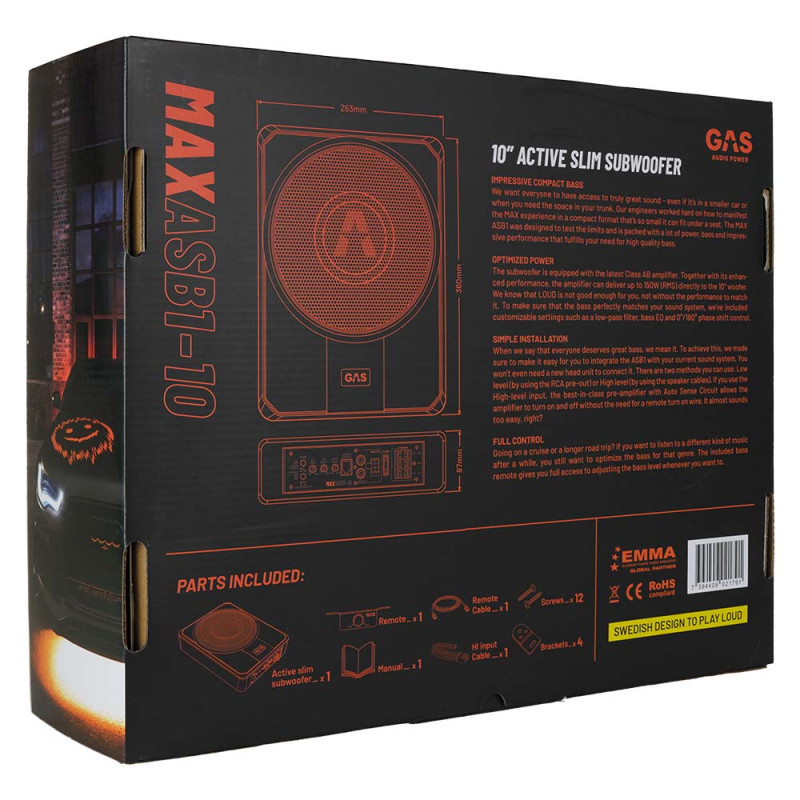 Активний сабвуфер GAS MAX ASB1-10