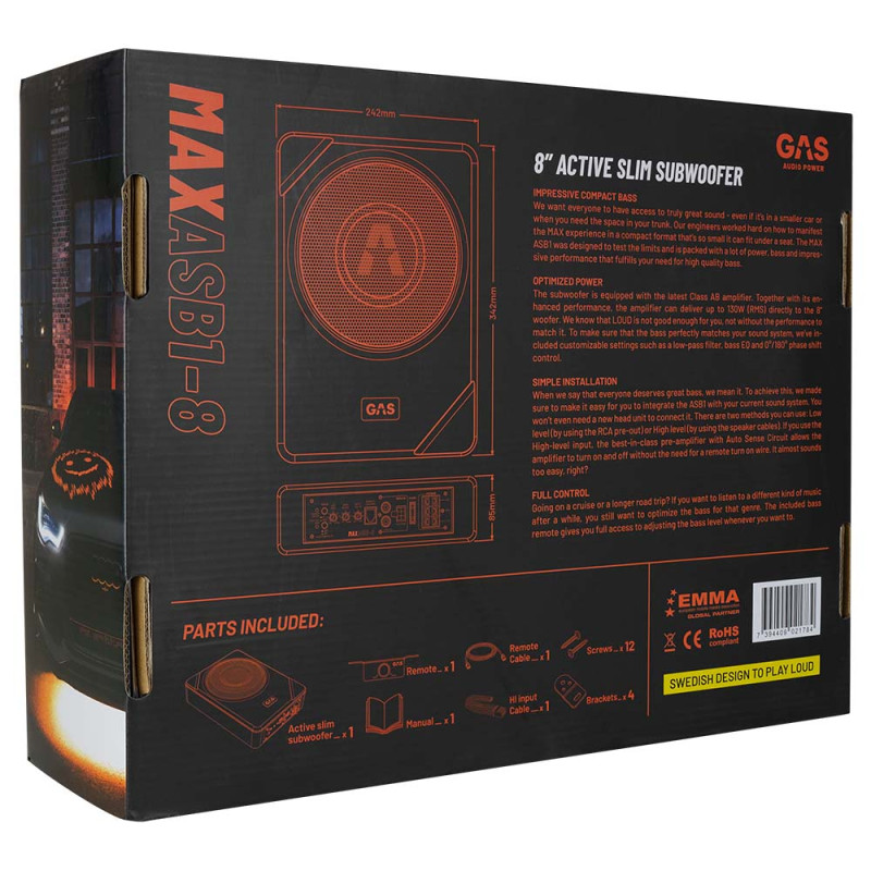 Активний сабвуфер GAS MAX ASB1-8