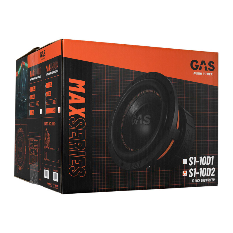 Сабвуферний динамік GAS MAX S1-10D2