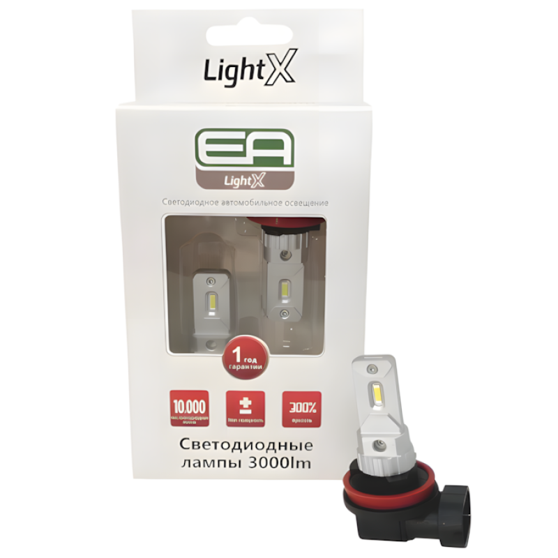 Світлодіодні лампи H11 EA Light X LSKA G11 3000Lm 3000K 12-24V 2 шт