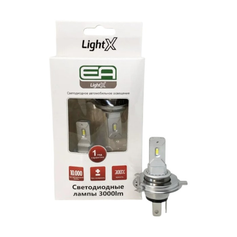 Світлодіодні лампи H4 EA Light X LSKA G11 3000Lm 3000K 12-24V 2 шт